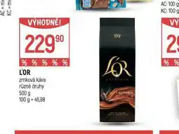 Globus L´or zrnková káva nabídka