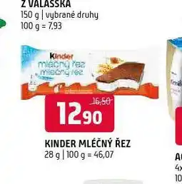 Terno Kinder mléčný řez nabídka