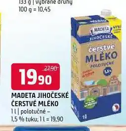 Terno Madeta jihočeské čerstvé mléko nabídka