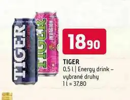 Terno Tiger energy drink nabídka