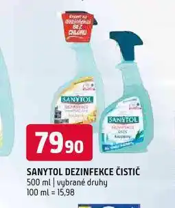Terno Sanytol dezinfekce nabídka