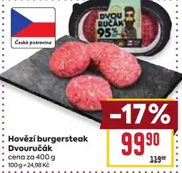 Billa Hovězí burgersteak Dvouručák nabídka