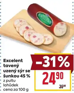 Billa Excelent tavený uzený sýr se šunkou 45 % nabídka