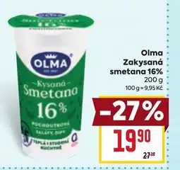 Billa Olma Zakysaná smetana 16% nabídka