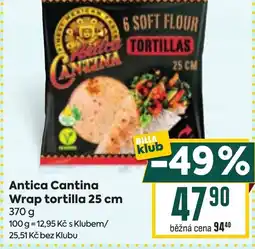 Billa Antica Cantina Wrap tortilla 25 cm nabídka