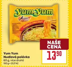 Billa Yum Yum Nudlová polévka nabídka