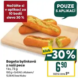 Billa Bageta bylinková z naší pece nabídka