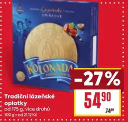 Billa Tradiční lázeňské oplatky nabídka
