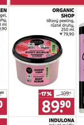 Rossmann Organic shop tělový peeling nabídka