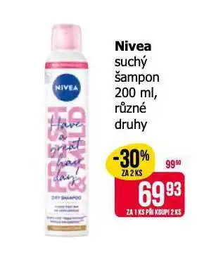 Teta Nivea suchý šampon nabídka