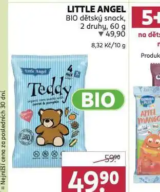 Rossmann Little angel bio dětský snack nabídka