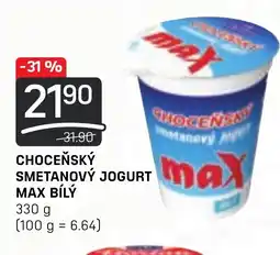 Flop CHOCEŇSKÝ SMETANOVÝ JOGURT MAX BÍLÝ nabídka