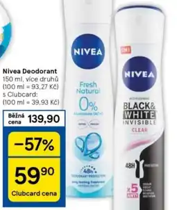 Tesco Nivea Deodorant nabídka