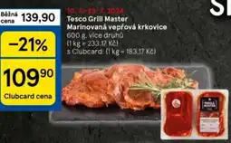 Tesco Tesco Grill Master Marinovaná vepřová krkovice nabídka