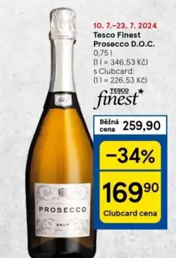 Tesco Tesco Finest Prosecco D.O.C. 0,75 l. nabídka