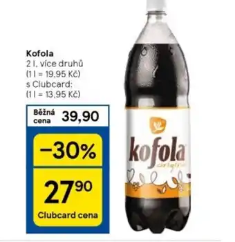 Tesco Kofola 2 l. nabídka