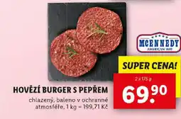 Lidl HOVĚZÍ BURGER S PEPŘEM nabídka