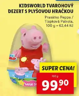 Lidl KIDSWORLD TVAROHOVÝ DEZERT S PLYŠOVOU HRAČKOU nabídka