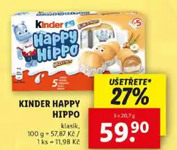 Lidl KINDER HAPPY HIPPO nabídka