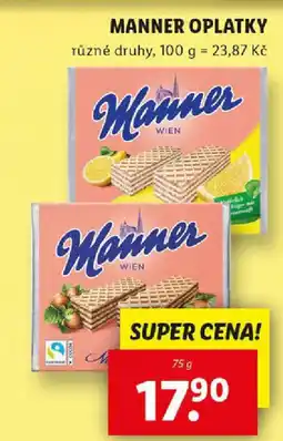 Lidl MANNER OPLATKY nabídka