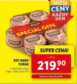 Lidl RIO MARE TUŇÁK nabídka