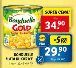 Lidl BONDUELLE ZLATÁ KUKUŘICE nabídka