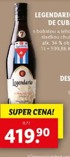 Lidl LEGENDARIO DE CUBA nabídka