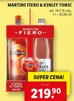 Lidl MARTINI FIERO & KINLEY TONIC nabídka