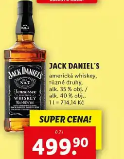 Lidl JACK DANIEL'S nabídka