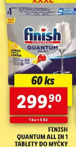 Lidl FINISH QUANTUM ALL IN 1 TABLETY DO MYČKY LEMON nabídka