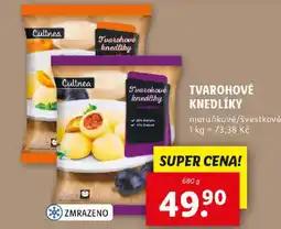 Lidl TVAROHOVÉ KNEDLÍKY nabídka
