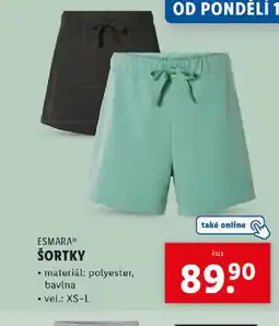 Lidl ŠORTKY nabídka
