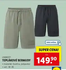 Lidl TEPLÁKOVÉ BERMUDY nabídka