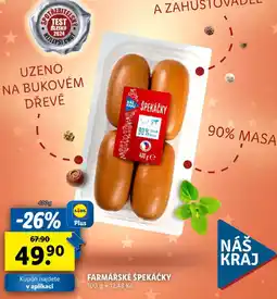 Lidl FARMÁŘSKÉ ŠPEKÁČKY nabídka