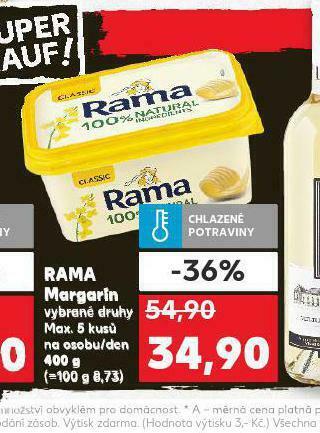 Kaufland Rama margarín nabídka