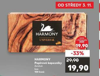 Kaufland Harmony papírové kapesníky nabídka