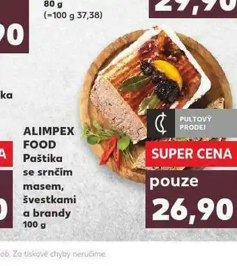 Kaufland Paštika se srnčím masem, švestkami a brandy nabídka