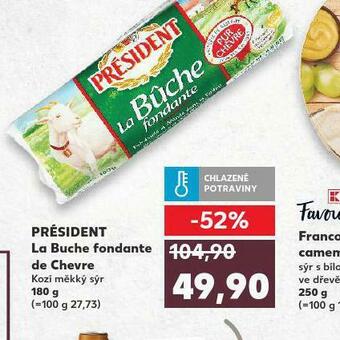 Kaufland Président la buche fondante de chevre nabídka