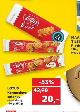 Kaufland Lotus karamelové sušenky nabídka