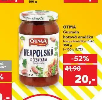Kaufland Otma gurmán hotová omáčka nabídka