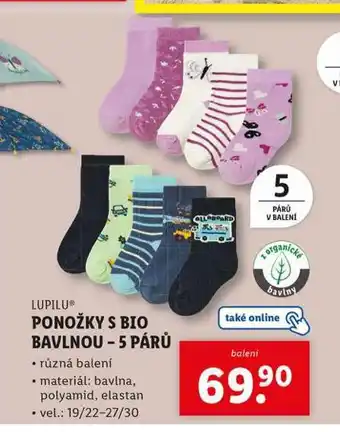 Lidl Ponožky s bio bavlnou nabídka