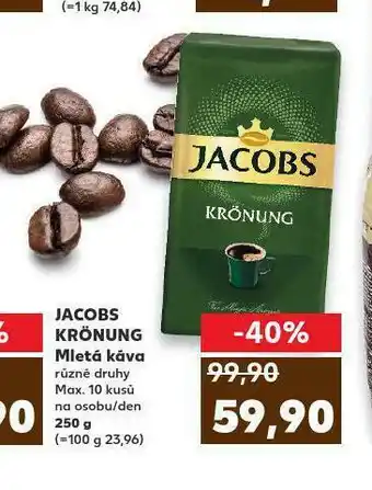 Kaufland Káva jacobs krönung nabídka