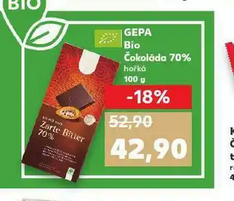 Kaufland Gepa bio čokoláda 70% nabídka