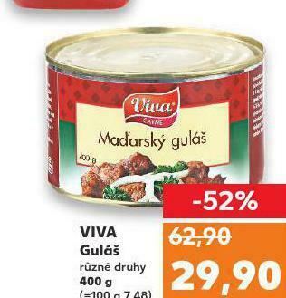 Kaufland Viva guláš nabídka