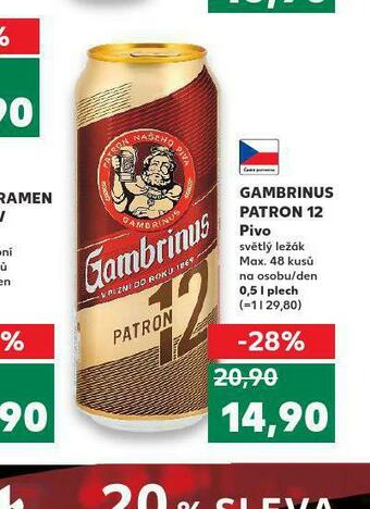 Kaufland Pivo gambrinus patron 12 nabídka
