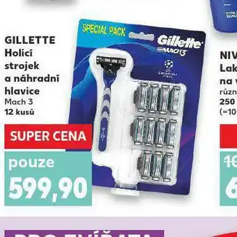 Kaufland Gillette holicí strojek a náhradní hlavice nabídka