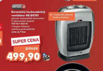 Kaufland Kermický horkovzdušný ventilátor nabídka