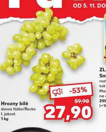 Kaufland Hrozny bílé nabídka