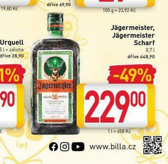 Billa Jägermeister nabídka