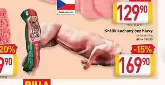 Billa Králík kuchaný bez hlavy nabídka